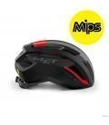 CASCO MET VINCI MIPS NEGRO ROJO