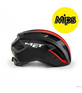 CASCO MET VINCI MIPS ROJO NEGRO - Imagen 2